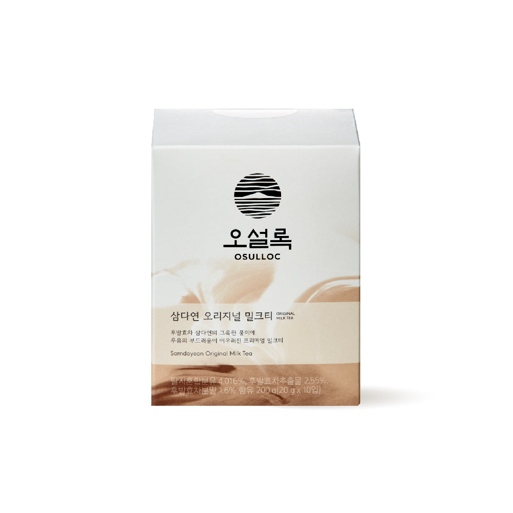 OSULLOC Original Milk Tea — White-and-brown milk tea box on a white background.