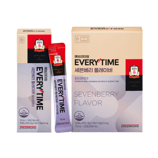 Jung Kwan Jang Korean Red Ginseng Extract EveryTime Sevenberry Flavour (20 sticks × 10 ml) — image 1
