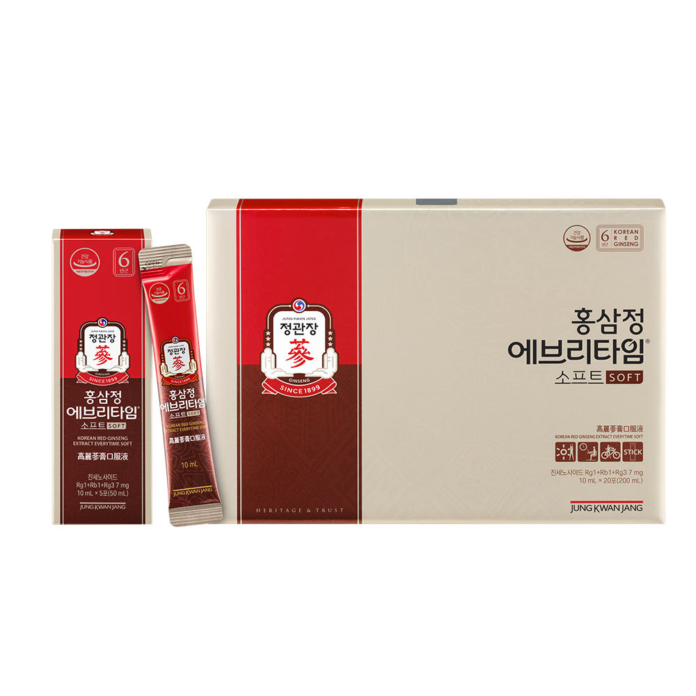 Jung Kwan Jang Korean Red Ginseng EveryTime Soft (20 sticks × 10 ml) — image 3