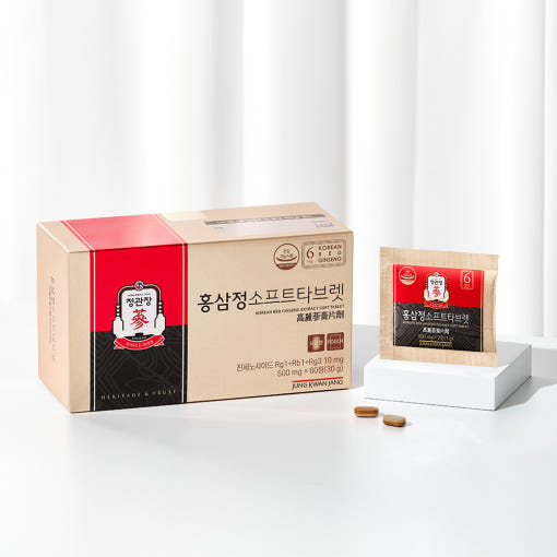 Jung Kwan Jang Korean Red Ginseng Extract Soft Tablet (60 tablets of 500 mg, 30 g) — image 2
