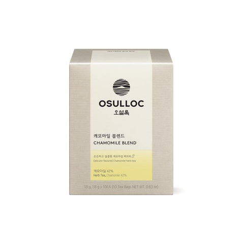OSULLOC Chamomile Blend — Cream-and-grey box with a pale yellow label on white.