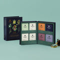 OSULLOC Masterblend Tea Collection — Open book-style gift box showing eight colourful tea compartments.